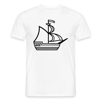 Piratenschiff - Männer T-Shirt - Weiß - Vorne - AI Model Male 178 dark (178cm)
