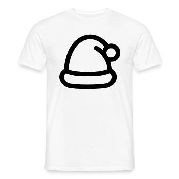 Christmas hat - Men's T-Shirt - white - Front - AI Model Male 178 dark (178cm)