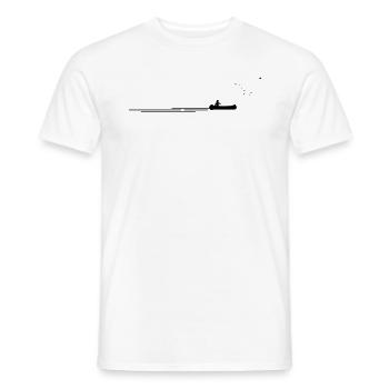 Canoë Alaska - T-shirt homme - blanc - Devant - AI Model Male 178 dark (178cm)