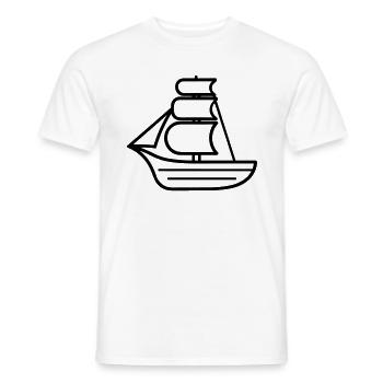 Piratenschiff - Männer T-Shirt - Weiß - Vorne - AI Model Male 178 dark (178cm)