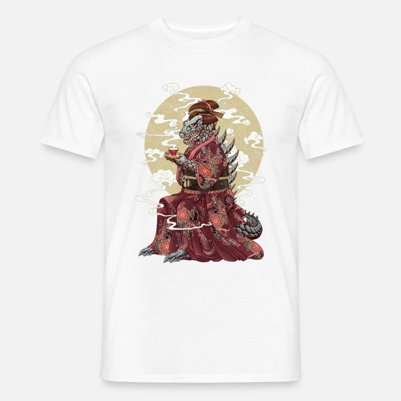 KIMONO - Männer T-Shirt - Weiß