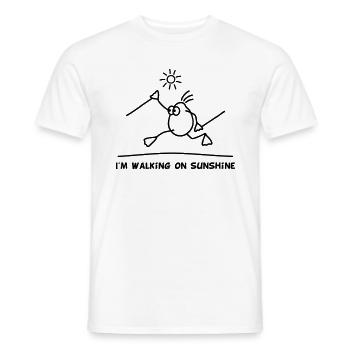 Nordic Walking Running Sunshine Sonne Laufen Läuft - Männer T-Shirt - Weiß - Vorne - AI Model Male 178 dark (178cm)