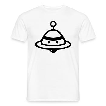 flying saucer - Men's T-Shirt - white - Front - AI Model Male 178 dark (178cm)