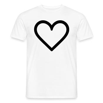 Herz - Männer T-Shirt - Weiß - Vorne - AI Model Male 178 dark (178cm)