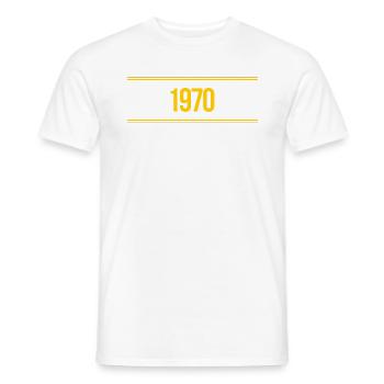 1970 Grafik - Männer T-Shirt - Weiß - Vorne - AI Model Male 178 dark (178cm)