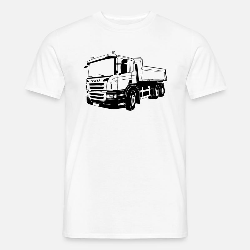 Kipplaster - Laster - Kipper - LKW - Männer T-Shirt - Weiß