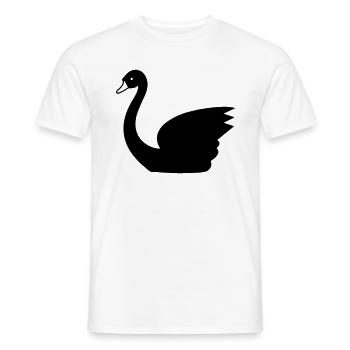 Cygne - T-shirt homme - blanc - Devant - AI Model Male 178 dark (178cm)