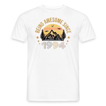 Being Awesome Since 1994 - Geschenkidee - Männer T-Shirt - Weiß - Vorne - AI Model Male 178 dark (178cm)