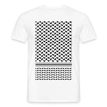 Palestinian scarf - Men's T-Shirt - white - Front - AI Model Male 178 dark (178cm)
