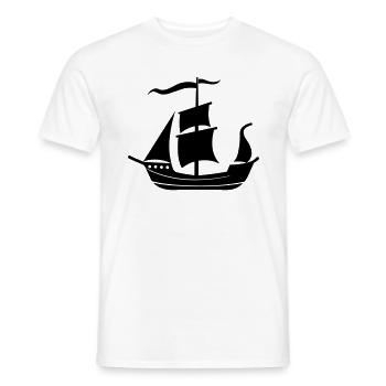 Piratenschiff - Männer T-Shirt - Weiß - Vorne - AI Model Male 178 dark (178cm)