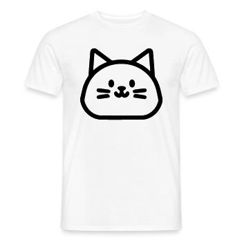chaton - T-shirt homme - blanc - Devant - AI Model Male 178 dark (178cm)