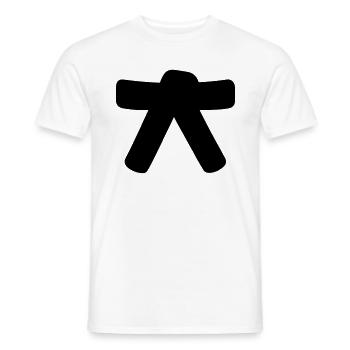 belt - Men's T-Shirt - white - Front - AI Model Male 178 dark (178cm)