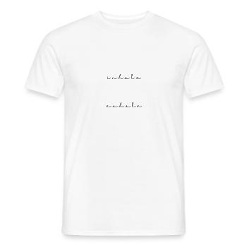 Méditation - inspirer, expirer - T-shirt homme - blanc - Devant - AI Model Male 178 dark (178cm)