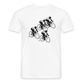Rennrad - Männer T-Shirt - Weiß - Vorne - AI Model Male 178 dark (178cm)