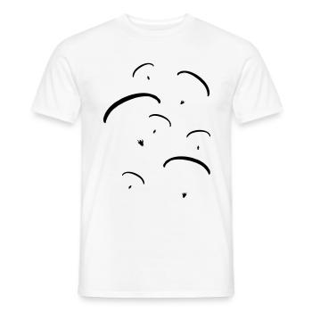 group _of_ paragliders_g1 - Men's T-Shirt - white - Front - AI Model Male 178 dark (178cm)
