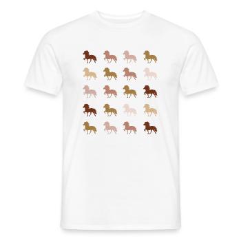 Cheval islandais - T-shirt homme - blanc - Devant - AI Model Male 178 dark (178cm)