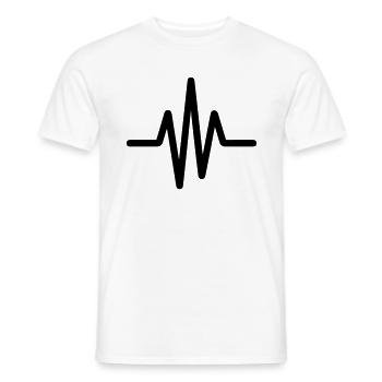 Puls, Herzschlag - Männer T-Shirt - Weiß - Vorne - AI Model Male 178 dark (178cm)