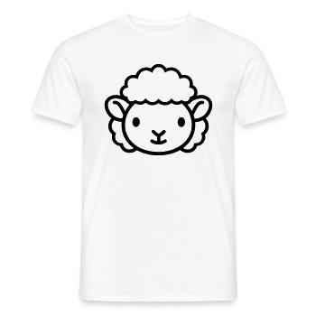 sheep - Men's T-Shirt - white - Front - AI Model Male 178 dark (178cm)