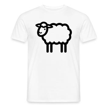 sheep - Men's T-Shirt - white - Front - AI Model Male 178 dark (178cm)
