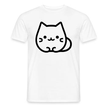 Katze - Männer T-Shirt - Weiß - Vorne - AI Model Male 178 dark (178cm)