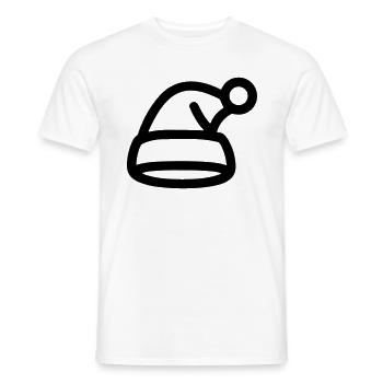 Christmas hat - Men's T-Shirt - white - Front - AI Model Male 178 dark (178cm)