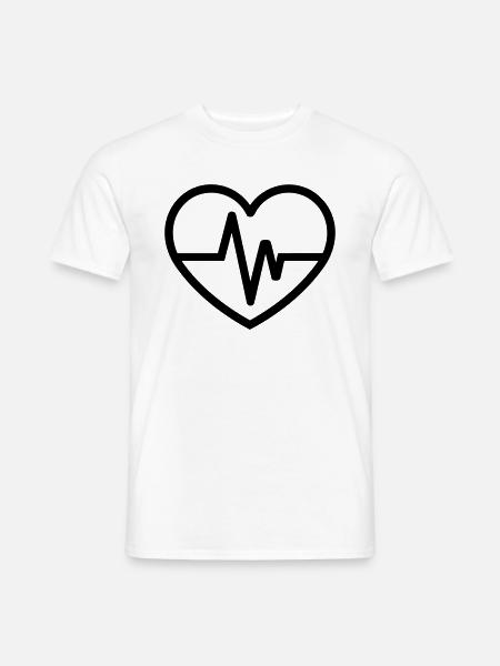 heartbeat - Men's T-Shirt - white
