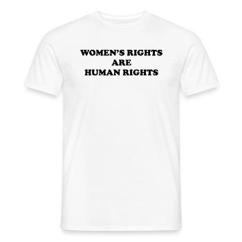 Women's Rights Are Human Rights Graphic - Men's T-Shirt - white - Front - AI Model Male 178 dark (178cm)