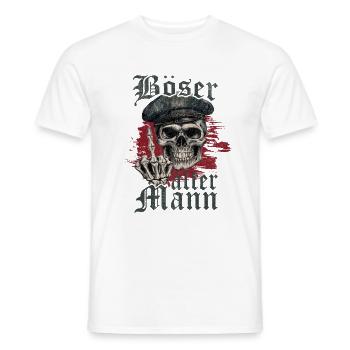 Evil Old Man Skull Saying Sarcastic - Men's T-Shirt - white - Front - AI Model Male 178 dark (178cm)