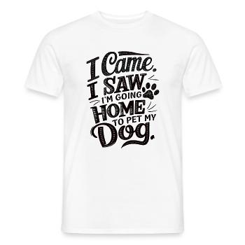chien disant drôle d’amoureux des chiens - T-shirt homme - blanc - Devant - AI Model Male 178 dark (178cm)