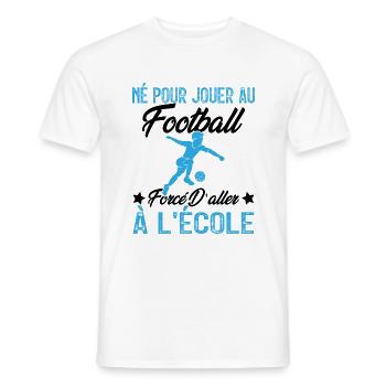 football joueur cadeau enfant homme garcon - T-shirt homme - blanc - Devant - AI Model Male 178 dark (178cm)