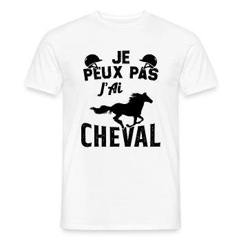 Ich kann nicht, ich habe ein Pferd - Männer T-Shirt - Weiß - Vorne - AI Model Male 178 dark (178cm)