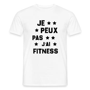 I can't I have fitness - Men's T-Shirt - white - Front - AI Model Male 178 dark (178cm)