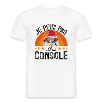 Je peux pas j ai console - T-shirt homme - blanc - Devant - AI Model Male 178 dark (178cm)