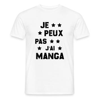 je peux pas j'ai manga idée cadeau humour - T-shirt homme - blanc - Devant - AI Model Male 178 dark (178cm)