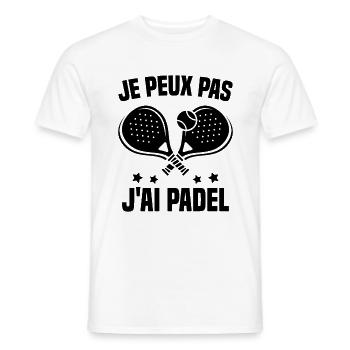 Ich kann nicht Padel-Padel-Spieler Padelist haben - Männer T-Shirt - Weiß - Vorne - AI Model Male 178 dark (178cm)