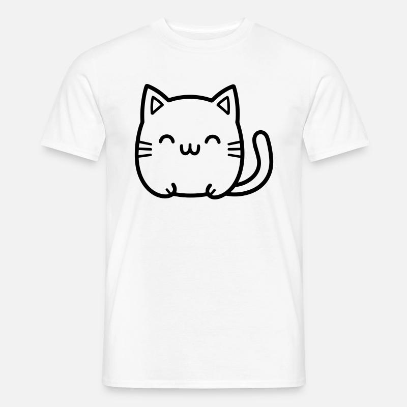 chat - T-shirt homme - blanc
