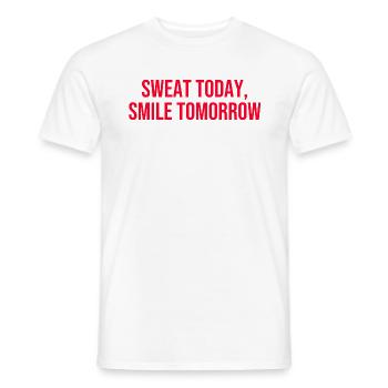 Sweat Today Sourire Demain graphique - T-shirt homme - blanc - Devant - AI Model Male 178 dark (178cm)