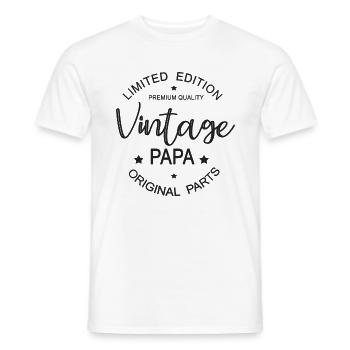 Vintage Papa cooles Geburtstagsgeschenk - Männer T-Shirt - Weiß - Vorne - AI Model Male 178 dark (178cm)