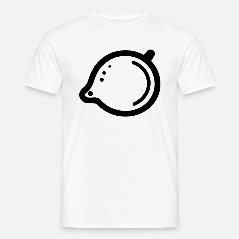 Zitrone - Männer T-Shirt - Weiß