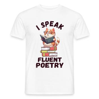 I speak fluent poetry - Men's T-Shirt - white - Front - AI Model Male 178 dark (178cm)