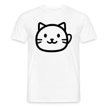 Katze - Männer T-Shirt - Weiß - Vorne - AI Model Male 178 dark (178cm)