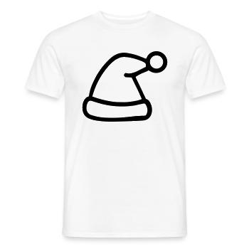 Christmas hat - Men's T-Shirt - white - Front - AI Model Male 178 dark (178cm)