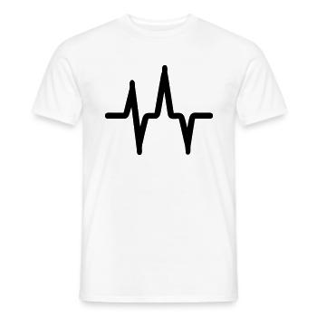 Heartbeat - Men's T-Shirt - white - Front - AI Model Male 178 dark (178cm)
