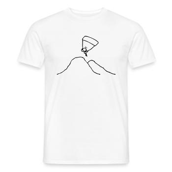 Parapente parapente en montagne - T-shirt homme - blanc - Devant - AI Model Male 178 dark (178cm)