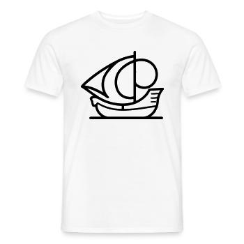 Bateau pirate - T-shirt homme - blanc - Devant - AI Model Male 178 dark (178cm)