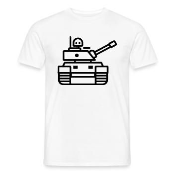 Panzer - Männer T-Shirt - Weiß - Vorne - AI Model Male 178 dark (178cm)
