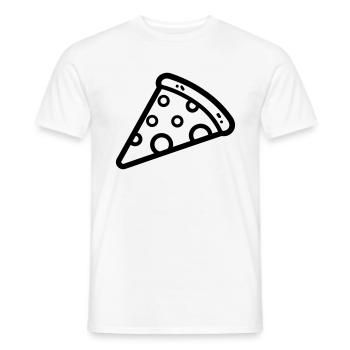 Pizza slice - Men's T-Shirt - white - Front - AI Model Male 178 dark (178cm)