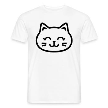 chaton - T-shirt homme - blanc - Devant - AI Model Male 178 dark (178cm)