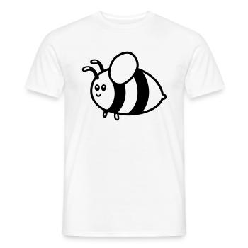 Biene - Männer T-Shirt - Weiß - Vorne - AI Model Male 178 dark (178cm)