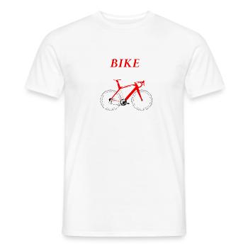 Bike - Men's T-Shirt - white - Front - AI Model Male 178 dark (178cm)